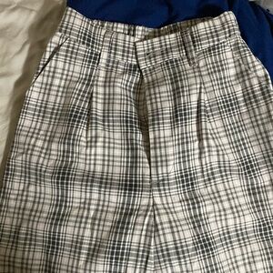 H&M plaid dress up pants